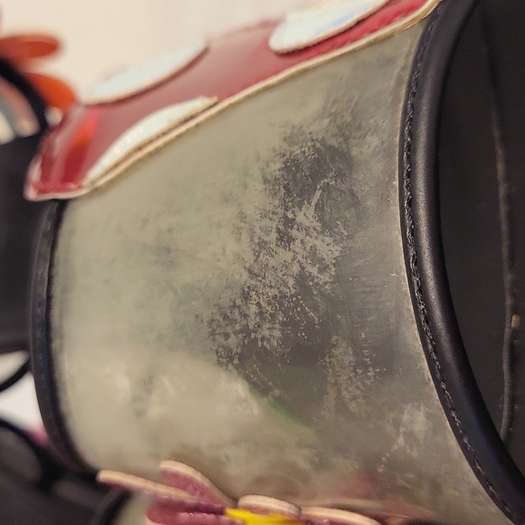 Platform heeled shoes size 6 medium mushrooms flowers Halloween - Picture 15 of 16